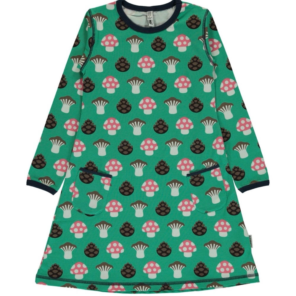 Maxomorra Mushroom Fungi Theme Dress Sz 110/116cm